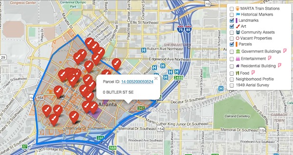 Screenshot of South Downtown Asset Map